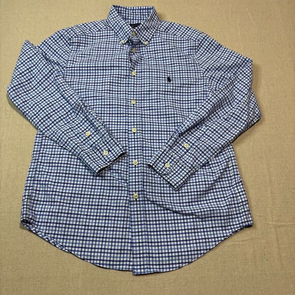Polo Ralph Lauren Performance Shirt Button Down Mens L Blue Stretch Capsule Work - Picture 2 of 5